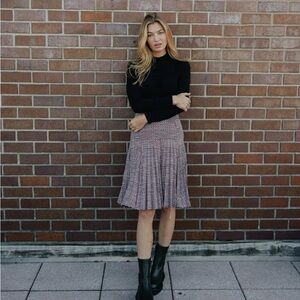 Dress Blank Red Tweed Simply Skirt